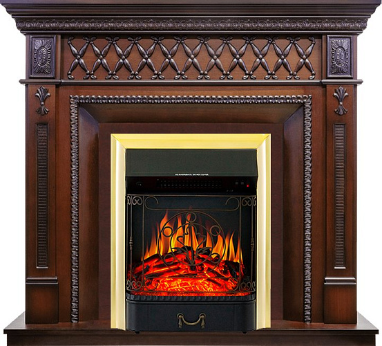 Royal Flame Alexandria очаг Majestic FX Brass махагон коричневый антик_0
