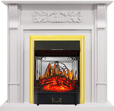 Royal Flame Venice с очагом Majestic FX M Brass фактурный белый